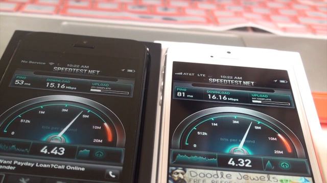 iPhone 5 LTE Internet Speed LTE vs Regular Wifi смотреть онлайн