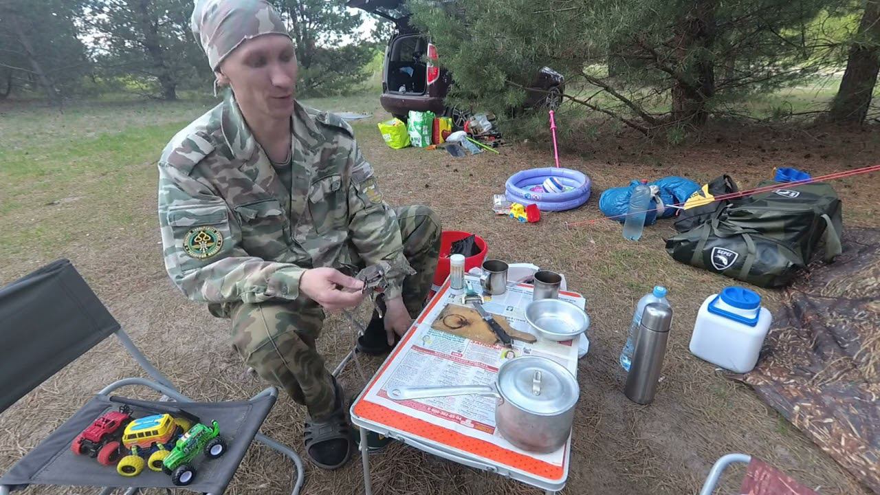 По полям по лесам. Часть 2. Поход с детьми. Сигнализация лагеря, печь "Экономка" Малая. Выживание смотреть онлайн