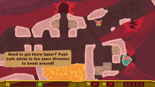 Let's Play co-op PixelJunk Shooter 2 (1): Flying through guts смотреть онлайн