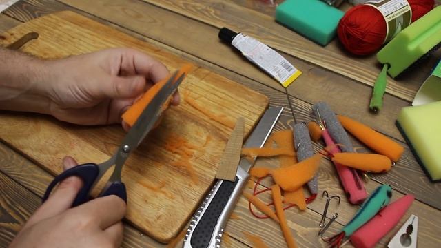 Поролоновые рыбки на судака и щуку своими руками. Foam lures for Pike and Zander. смотреть онлайн