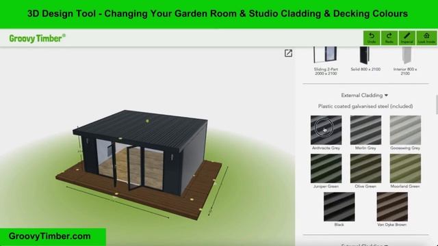 Groovy Garden Rooms - 3D change cladding & decking colours IDEA смотреть онлайн