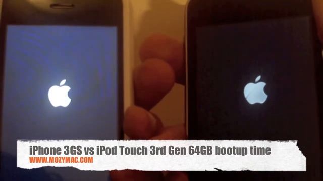 iPhone 3GS vs iPod Touch 64GB (boot up time) смотреть онлайн