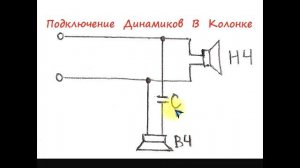 sxematube - подключение динамиков в колонке НЧ и ВЧ