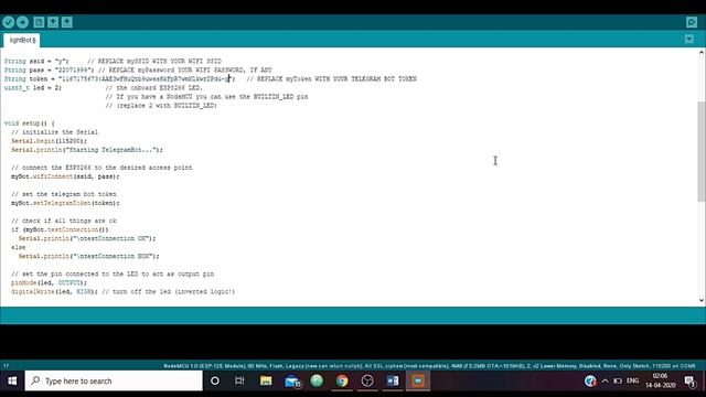 How to operate node mcu using telegram | esp8266 | IOT | Machine Learning | Robotics from basic | смотреть онлайн