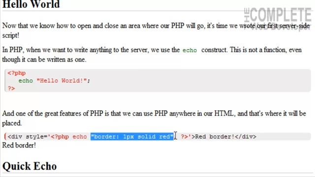 PHP Tutorial | Hello World смотреть онлайн