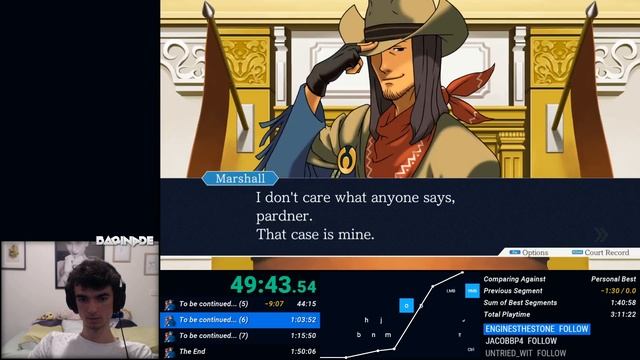 Phoenix Wright: Ace Attorney - Episode 5: Rise from the Ashes Speedrun in 1:32:18 смотреть онлайн