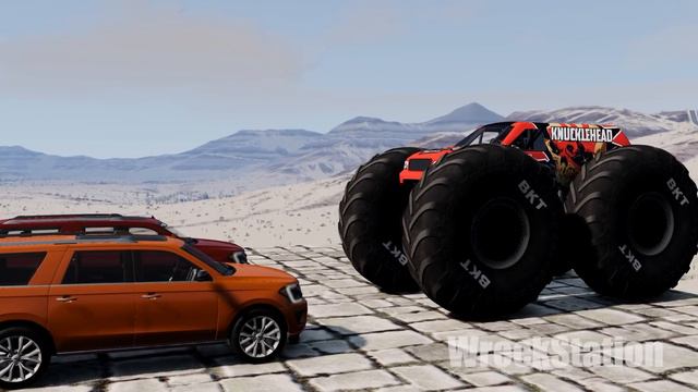 Monster Truck Crashes #23 - Beamng drive смотреть онлайн