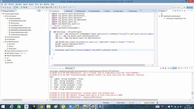 Apache Spark SQL - loading and saving data using the JSON & CSV format смотреть онлайн