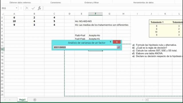 Configuración de una TABLA ANOVA en Excel смотреть онлайн