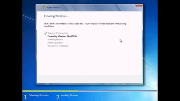 Installing Windows 7 on a Pentium 1