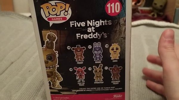 распаковки фигурки funko pop fnaf spring-trap