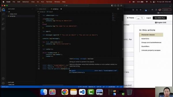 Chapter 21: Javascript Tutorial - What is RegExp or RegEx?