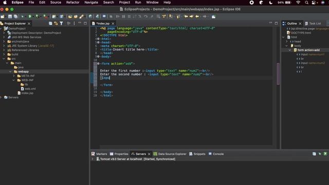 First JSP Servlet Program to Add two numbers | Eclipse IDE for Java EE Developers | Get method смотреть онлайн