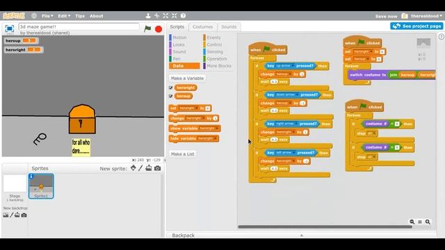 HOW TO MAKE A 3D MAZE GAME??? l scratch totorials #2 смотреть онлайн