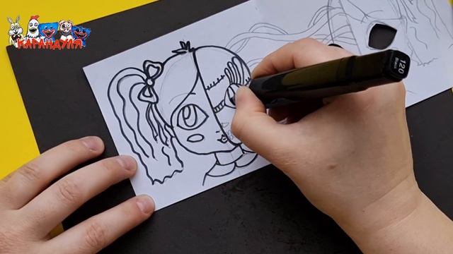 КУКЛА ПОППИ POPPY PLAYTIME ГОЛОВОЛОМКА ДЛЯ ФАНАТОВ #рисование #huggywuggy #какнарисоватьхагиваги