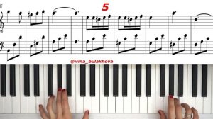 Легко! Вальс на пианино Easy piano Waltz Sheets music Score Partitura for beginn Ноты для начинающи