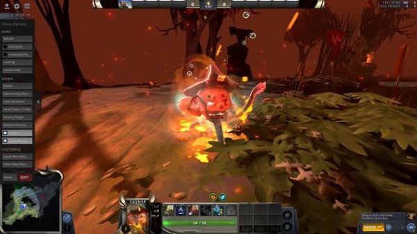 Dota 2 - Inky the Hexapus Bugged Courier with Touch of Flame Ethereal Gem