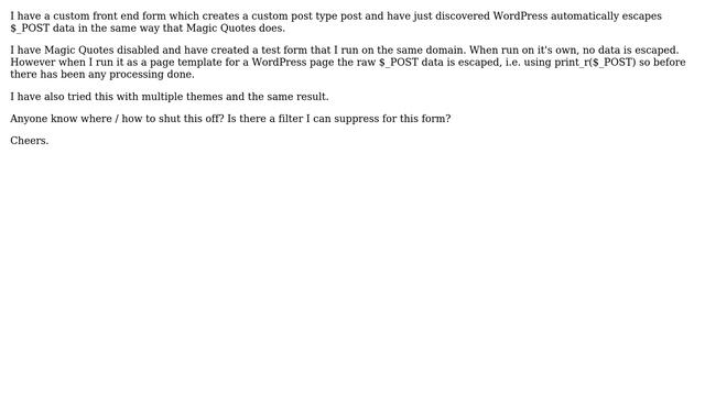 Wordpress: Stop wordpress automatically escaping $_POST data (2 Solutions!!) смотреть онлайн