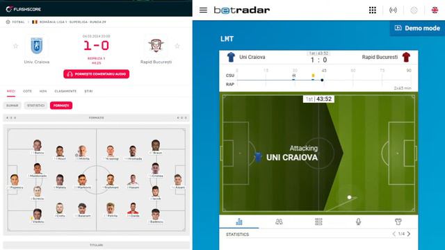 FC Universitatea Craiova Vs FC Rapid București - Superliga - 04.03.2024 - COMENTARIU LIVE
