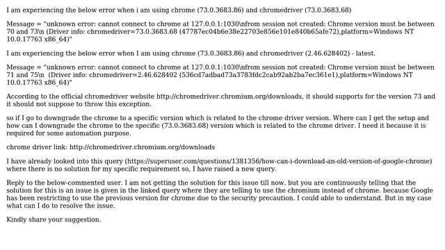 Chrome and chromedriver version mismatch issue смотреть онлайн