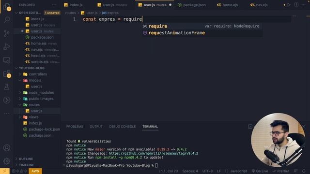 Setting Up Project - NodeJS Blogging Application with MongoDB смотреть онлайн