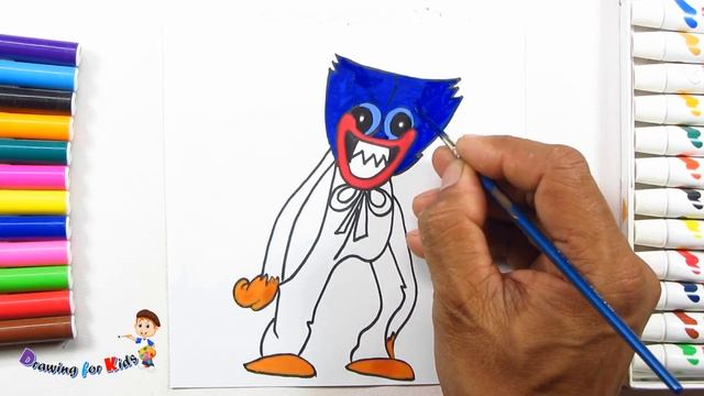 How To Draw Huggy Wuggy / हग्गी वग्गी कैसे बनाएं / Cómo dibujar a Huggy Wuggy / Dessiner Huggy Wugg смотреть онлайн