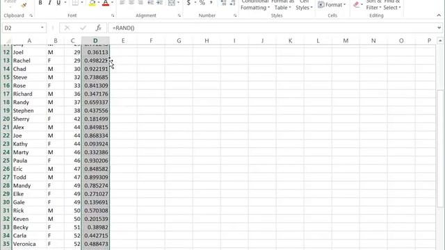 Simple Random Sample in Excel смотреть онлайн