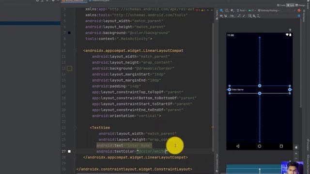 Make a Simple Birthday Wishing App in Android Studio | Part 1 | Android Development Tutorial 2022 смотреть онлайн