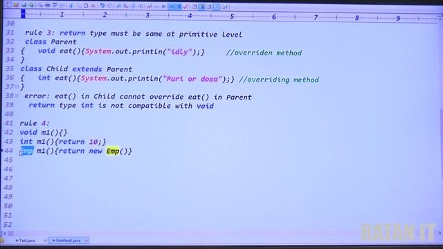 core java Tutorial ||Method Over riding || Rule-3,Rule-4 || By Ratan Sir || смотреть онлайн