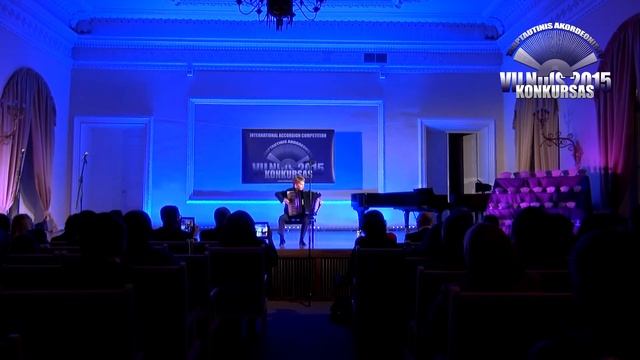 Jonas Vozbutas-1st prize Winner of cat A at Accordion competition Vilnius 2015. D.Scarlatti. Sonat смотреть онлайн