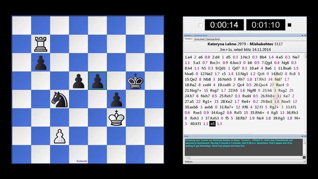 🎂 ♚ Alexander Morozevich vs Kateryna Lahno 🌟 Chess Blitz On Playchess.com November 14, 2014 Part 2 смотреть онлайн