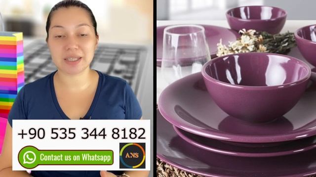 Набор посуды из керамики фиолетового цвета на 6 персон, в наборе 24 предмета. Бесплатная доставка смотреть онлайн