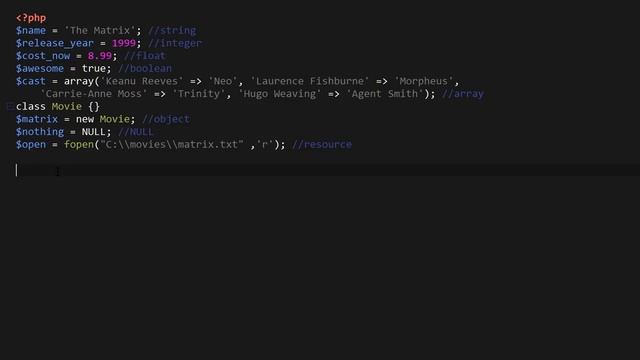 PHP Data Types and Variable Handling Functions смотреть онлайн