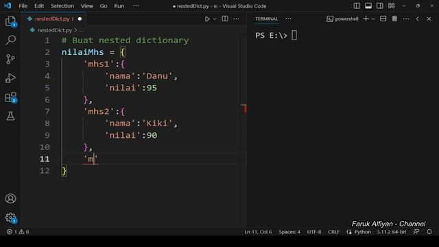 Belajar Python with Visual Studio - 25 - NESTED DICTIONARY смотреть онлайн