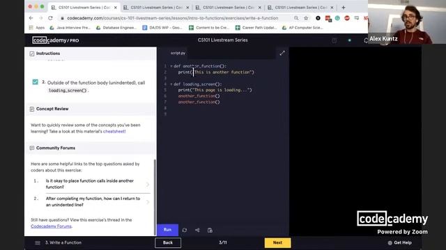 Codecademy Live: CS101 #2: Functions смотреть онлайн