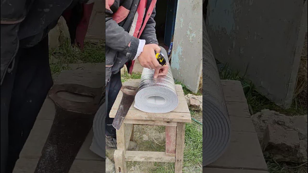 Нарезка демпферной ленты, самодельным ножом из пилы смотреть онлайн
