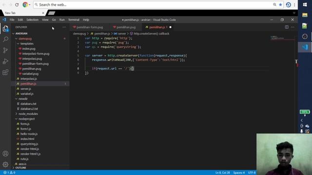 #34.Pemilihan di dalam Pug Node.js смотреть онлайн