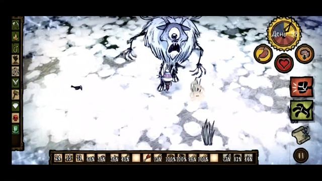 Don't starve DLC Reig Of Giants Pocket edition, Зимний босс Циклоп-Олень смотреть онлайн