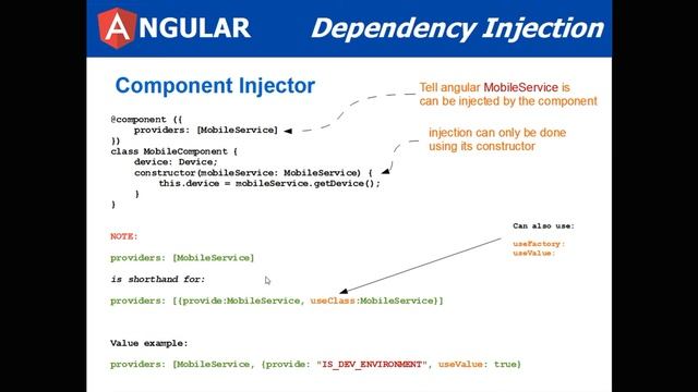 angular 4 dependency Injection (architecture) part 1 of 2 смотреть онлайн