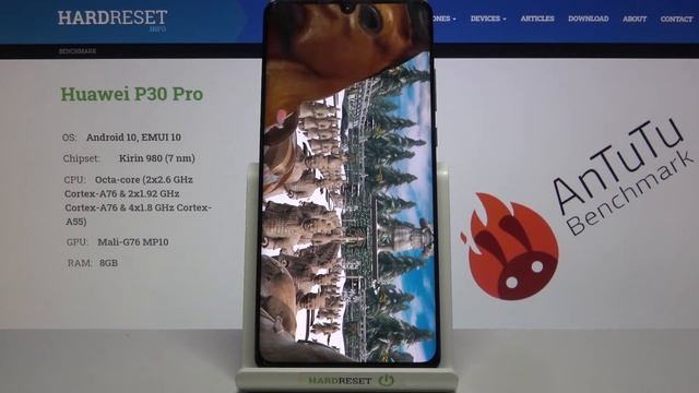 HUAWEI P30 Pro | Тест производительности HUAWEI P30 Pro с помощью бенчмарка AnTuTu смотреть онлайн