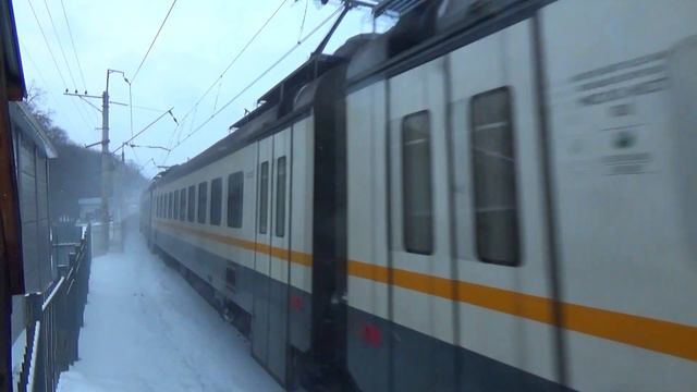 Электропоезд ЭП2Д-0069 сообщением "Москва Киевская - Кресты" и с приветливой бригадой! смотреть онлайн