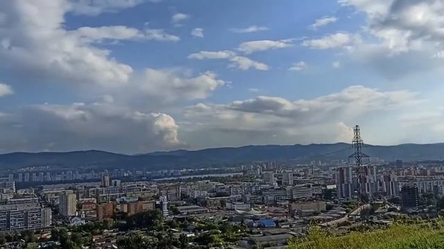 Вид на Красноярск с Караульной горы смотреть онлайн