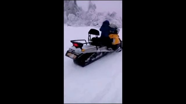 Покатушки на снегоходах зимой 2016. Нарезка смотреть онлайн
