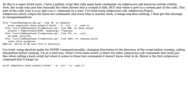 Unix & Linux: Python script runs manually but not in cronjob смотреть онлайн