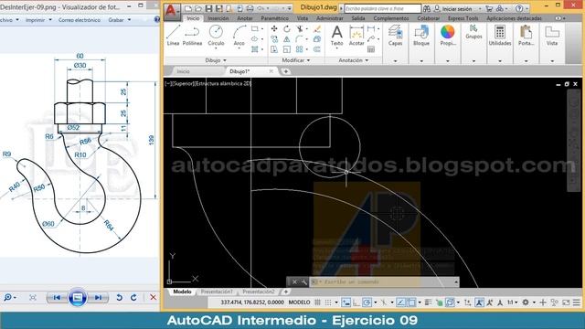 AutoCAD Intermedio - Ejercicio 9 смотреть онлайн