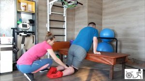 У1 ПОСЛЕ ТРАВМЫ УПРАЖНЕНИЕ ДЛЯ ТРЕНИРОВКИ БЕДРА (ПЕРЕДНЕЙ И ЗАДНЕЙ ПОВЕРХНОСТИ)! ЛФК ДОМА!