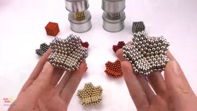 Как сделать фигуру Шар из Магнитных шариков Неокуба Учим цвета с магнитами для детей смотреть онлайн