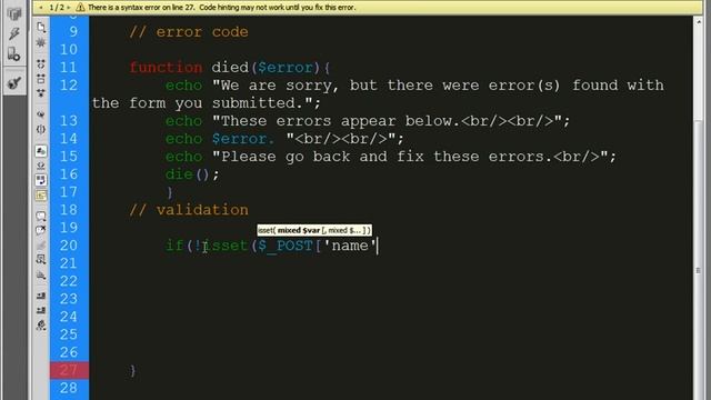 PHP Form Part 1 смотреть онлайн