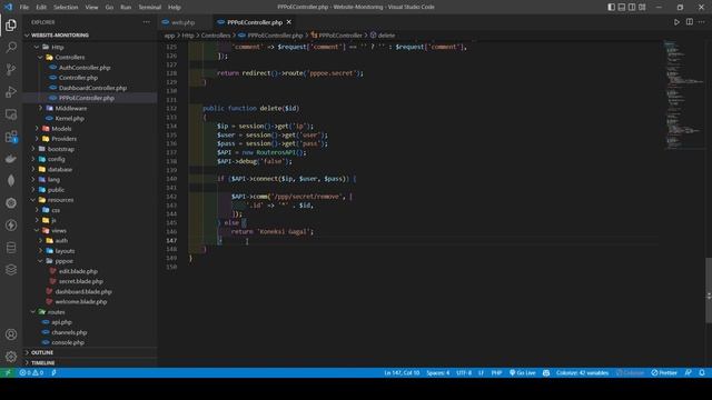 Delete Beberapa Data PPPoE Pada Laravel & Mikrotik API : PART #7 смотреть онлайн