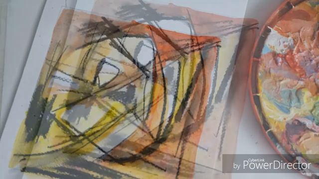 Acrylic and charcoal sketch demo смотреть онлайн